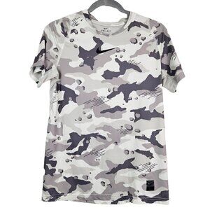 Nike Pro Gray/White Camo T-Shirt XL CN5951-100